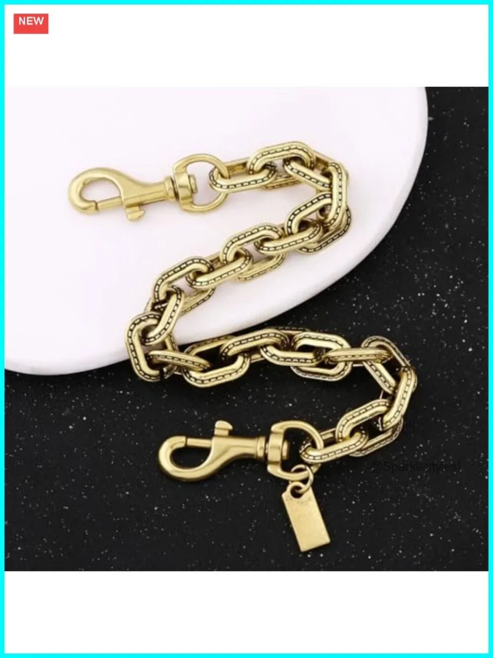 Zinc Alloy Bag Charm Chain Purse Extender Snap Hook Link 10